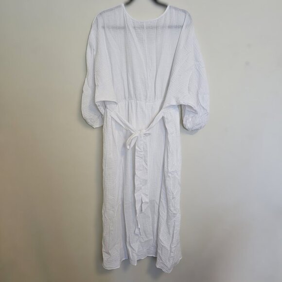 Women's White 100% Cotton Dress - Picture 2 of 9